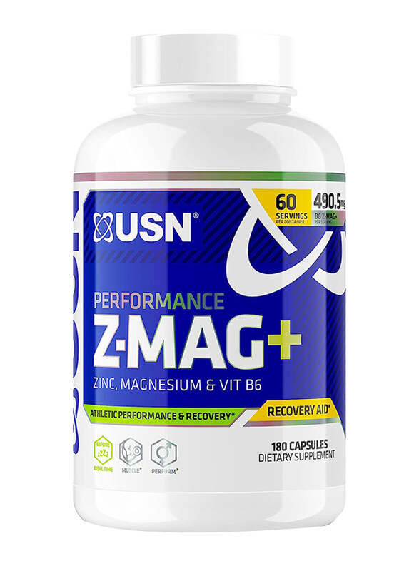 

USN Performance Z-Mag Plus 490.5mg Recovery Aid Supplement, 180 Capsules