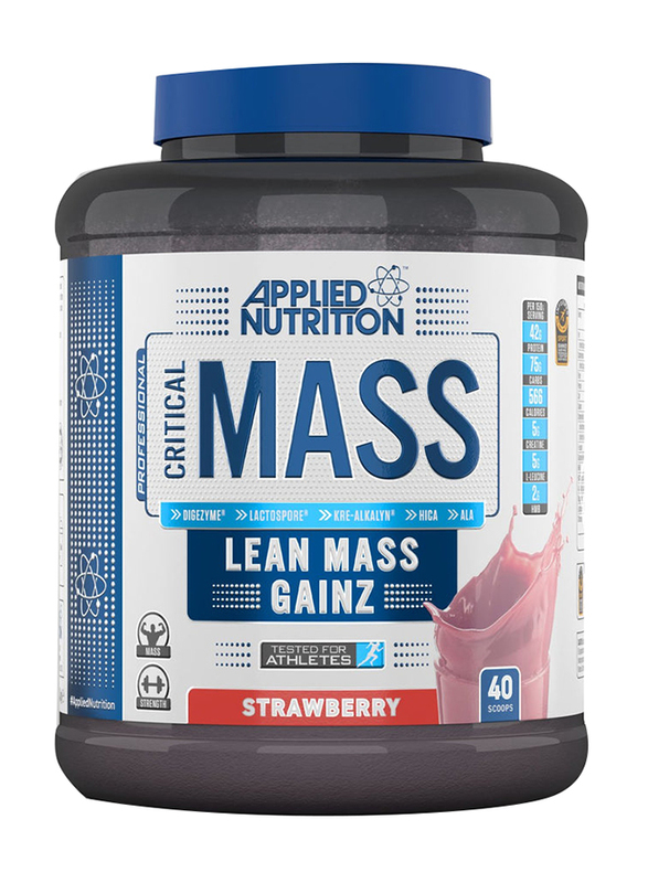 Applied Nutrition Critical Mass Gainer Powder, 2.4Kg, Strawberry