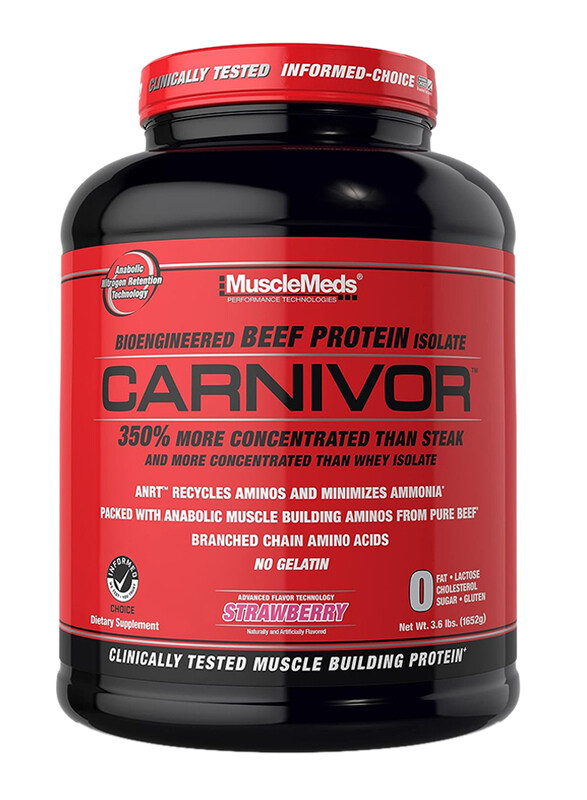 

MuscleMeds Carnivor Beef Protein Isolation Powder Supplement, 3.6 Lbs, Strawberry