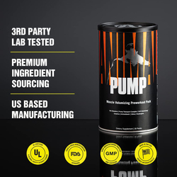 Animal Pump Muscle Volumizing Preworkout Pack Dietary Supplement, 30 Servings, Unflavoured