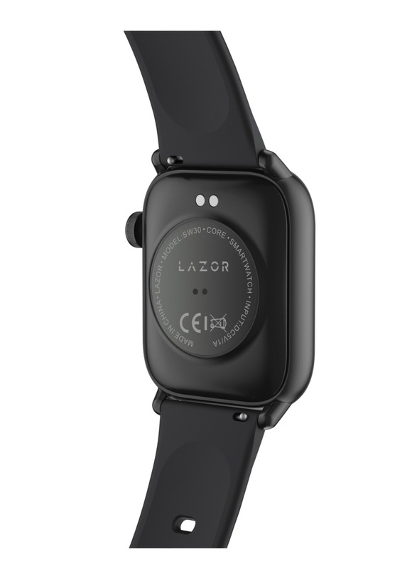 Lazor Core Smartwatch, 1.69-inch Touch Screen with Health Tracker, SW30, Black
