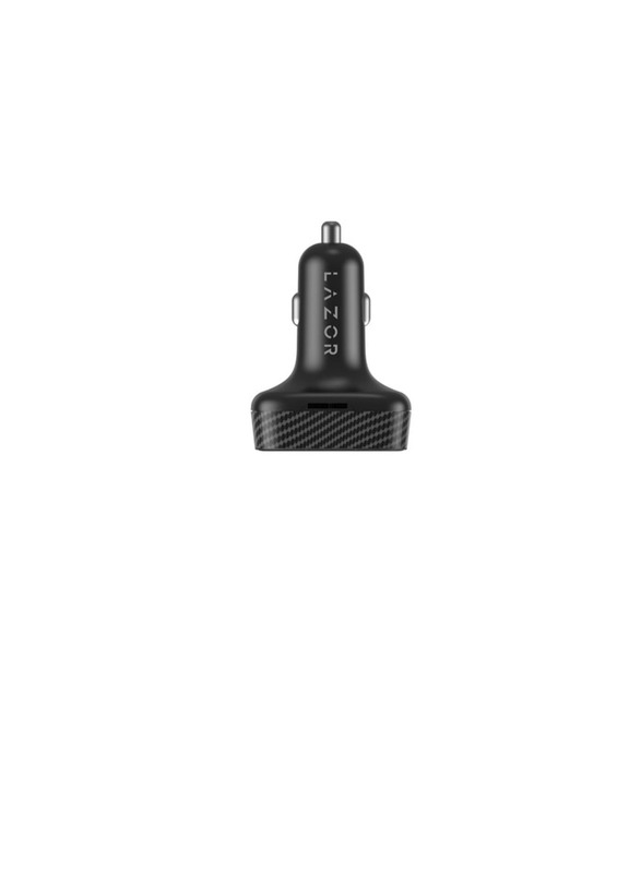 Lazor Voyager FM 18W Car Charger, CC31, Black