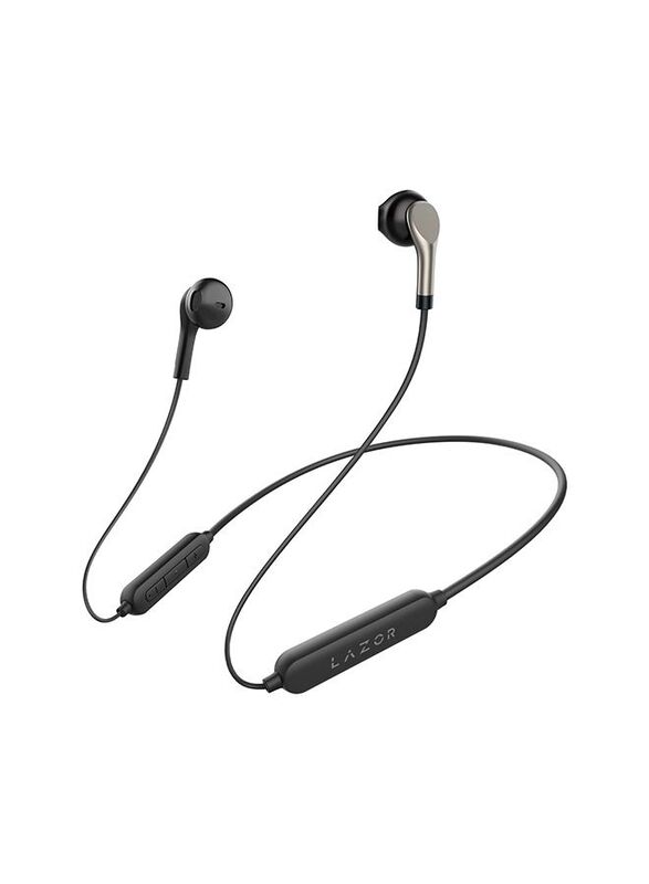 

Lazor Groove X Wireless / Bluetooth Neckband with Dual Dynamic Drivers, Crossover Bluetooth 5.0, 8+ Hours Playback & Mic, EA107, Black