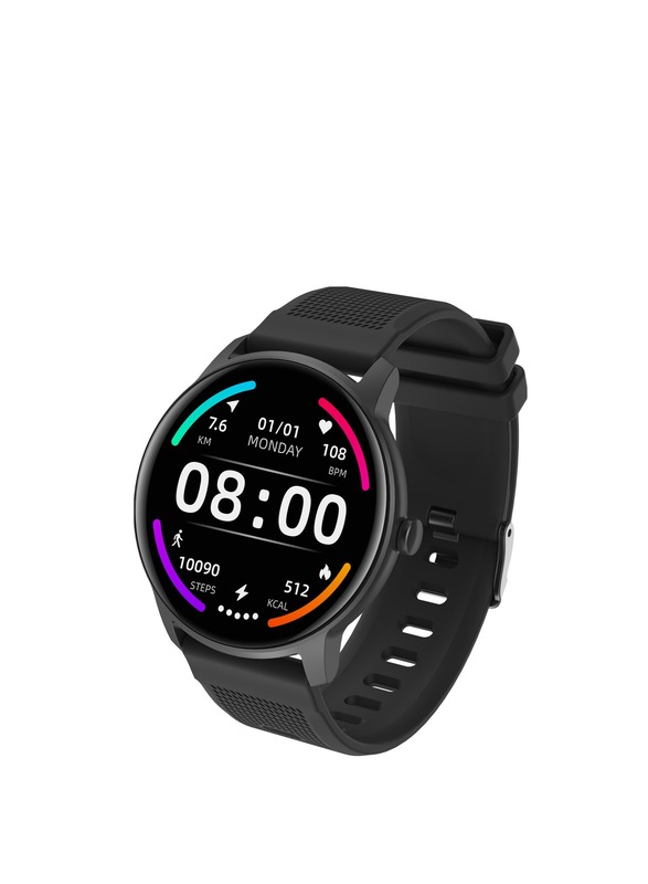 Lazor C1 Smartwatch, 1.28-inch HD Touch Screen with Health Monitor, SW31, Black