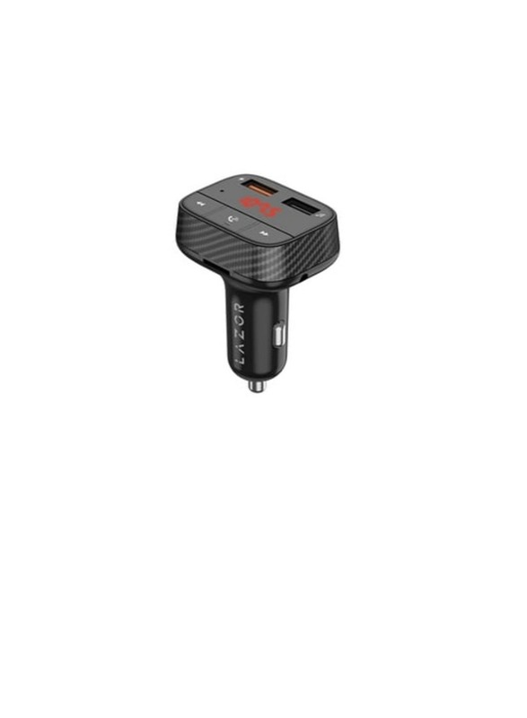 Lazor Voyager FM 18W Car Charger, CC31, Black