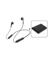 Lazor Groove X Wireless / Bluetooth Neckband with Lazor Prism 10 10000mAh Power Bank, EA107 + PB30, Black