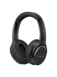 Lazor Jazz Wireless Over-Ear Headphones with Easy Hands-Free Calling, Bluetooth & Mic, EA203, Black