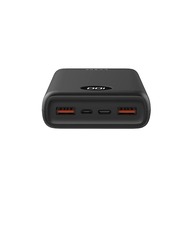 Lazor 20000mAh Vogue Wired Power Bank with LED Power Level Display, PB55, Black