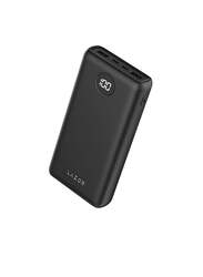 Lazor 20000mAh Vogue Wired Power Bank with LED Power Level Display, PB55, Black