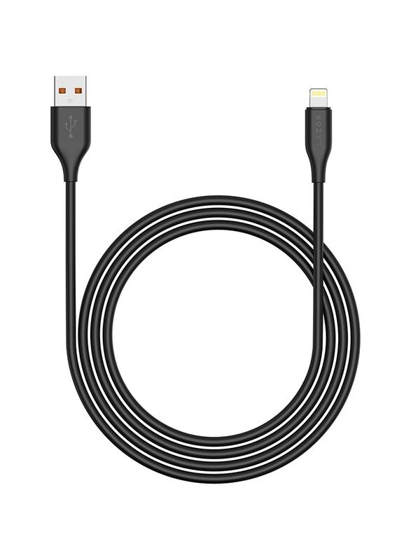 Lazor 1-Meters Flux USB Lightning Cable, USB Male to Lightning Male for IPhone, Black