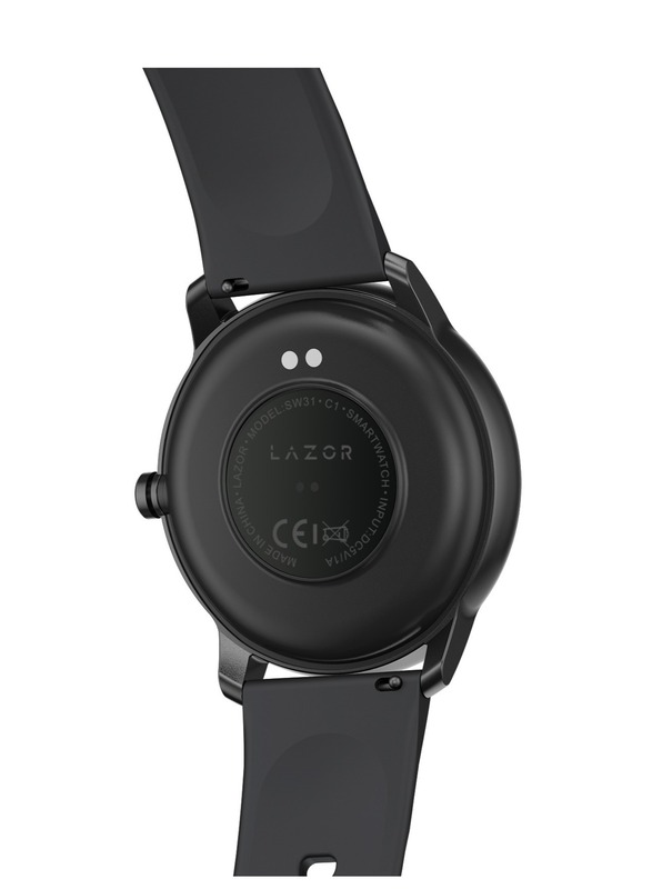 Lazor C1 Smartwatch, 1.28-inch HD Touch Screen with Health Monitor, SW31, Black