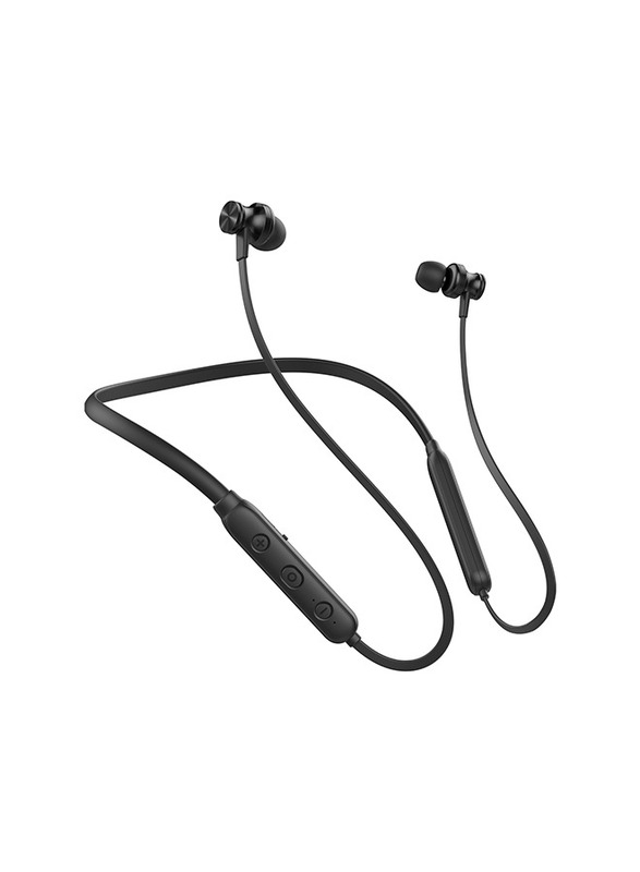 Lazor Groove+ Wireless / Bluetooth Neckband with Dual Dynamic Drivers, Crossover Bluetooth 5.0, Up to 12 Hours Playback & Mic, EA65, Black