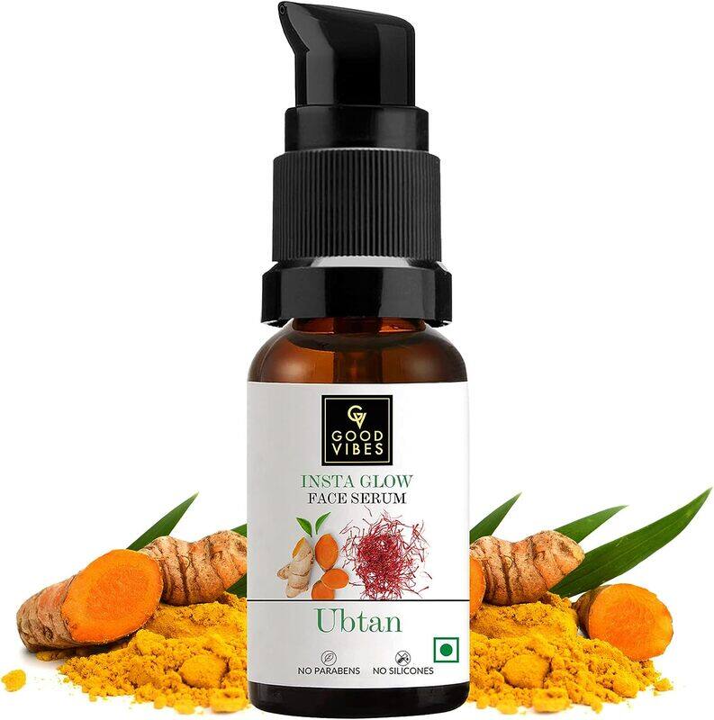 

Good Vibes Ubtan Insta Glow Rejuvenate Skin Moisturize Brightening & Nourishing Face Serum, 30ml