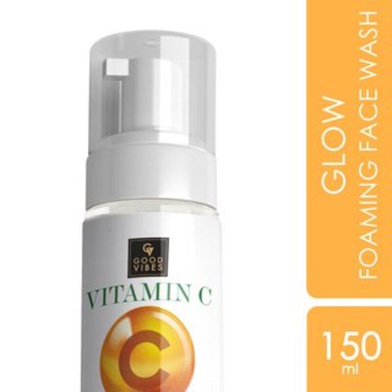 

Good Vibes Vitamin C Glow Foaming Face Wash WithDeep Cleansing Brush (150 ml)
