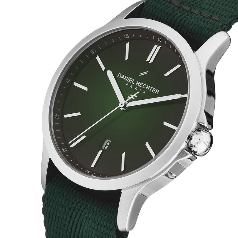 Daniel Hechter Analog Watch for Men with Nato Band, Water Resistant, DHG00203, Green