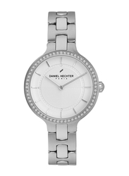 Daniel Hechter Analog Watch for Women with Stainless Steel Band, Water Resistant, DHL00302, Silver