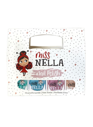Miss Nella Dino Collection Nail Polish Set, 4-Piece, 4ml, Multicolour