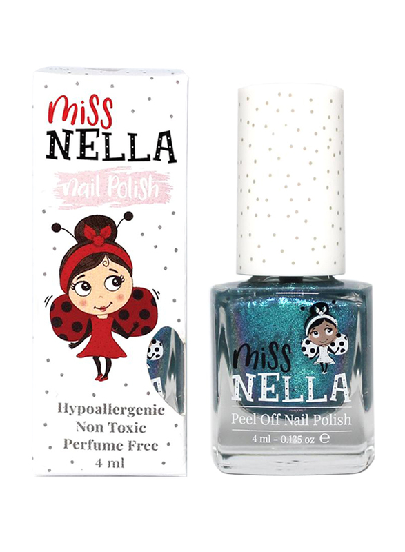 Miss Nella Peel off Kids Nail Polish, 4ml, Blue the Candles, Blue
