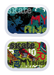 Yubo 2-Piece Skater Face Plate Set, Multi Green