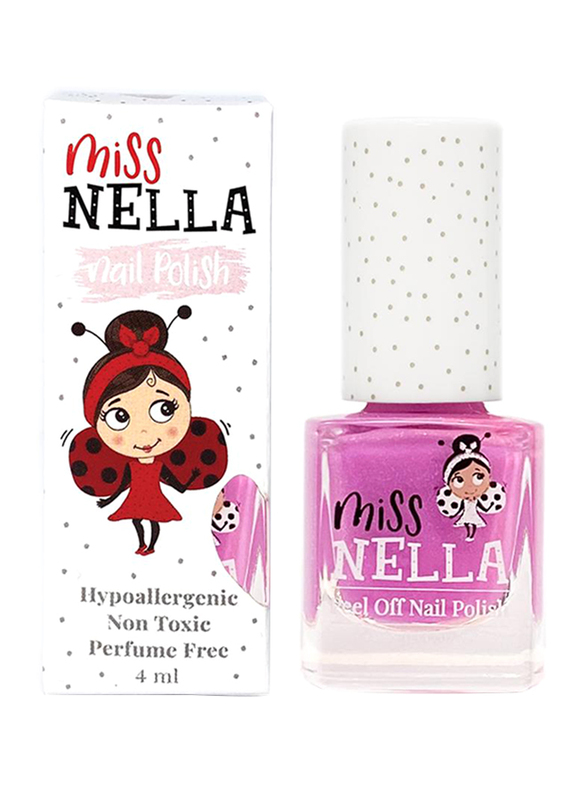 Miss Nella Peel off Kids Nail Polish, 4ml, Blueberry Smoothie, Pink