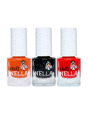 Miss Nella Halloween Special Nail Polish Set, 3-Piece, 4ml, Orange/Red/Black