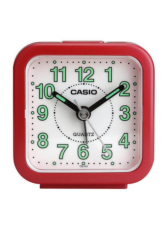 

Casio Analog Table Clock, TQ-141-4DF, Red/White