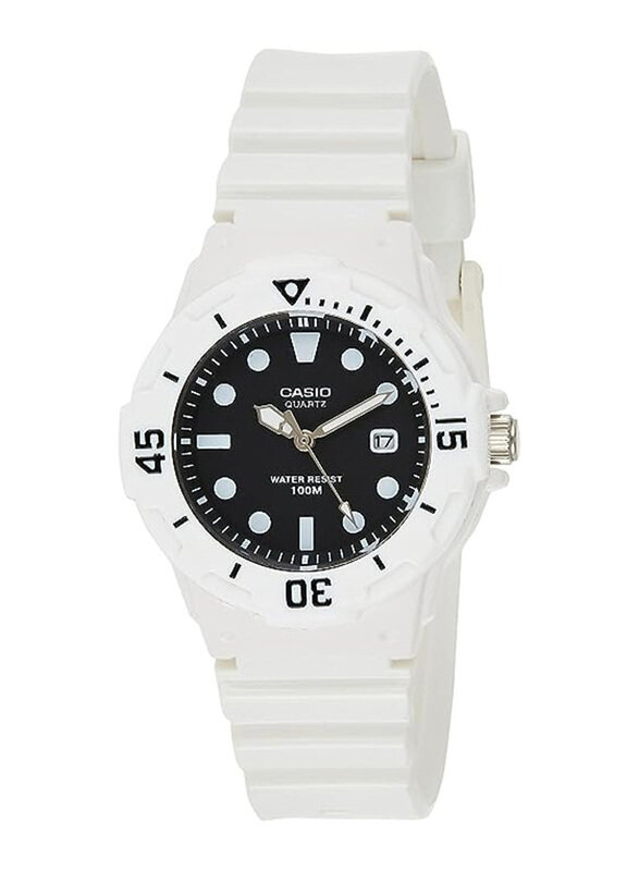 

Casio Casual Analog Watch for Women with Resin Band, Water Resistant, LRW-200H-1EVDF, White-Black