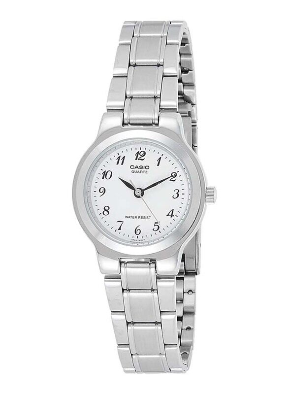 

Casio Analog Quartz Watch for Women with Stainless Steel Band, Water Resistant, LTP-1131A-7BRDF, Silver-White