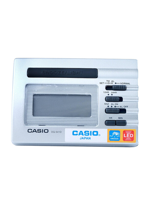 

Casio Digital Alarm Clock, DQ-541D-8RDF, Grey