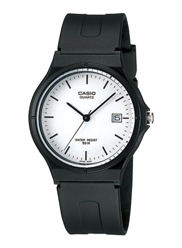 

Casio Analog Watch for Men with Resin Band, Water Resistant, MW-59-7EVDF, Black-White