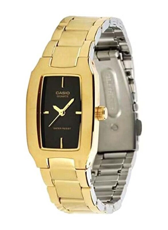 

Casio Enticer Analog Quartz Watch for Women with Stainless Steel Band, Water Resistant, LTP-1165N-1CRDF, Gold-Black