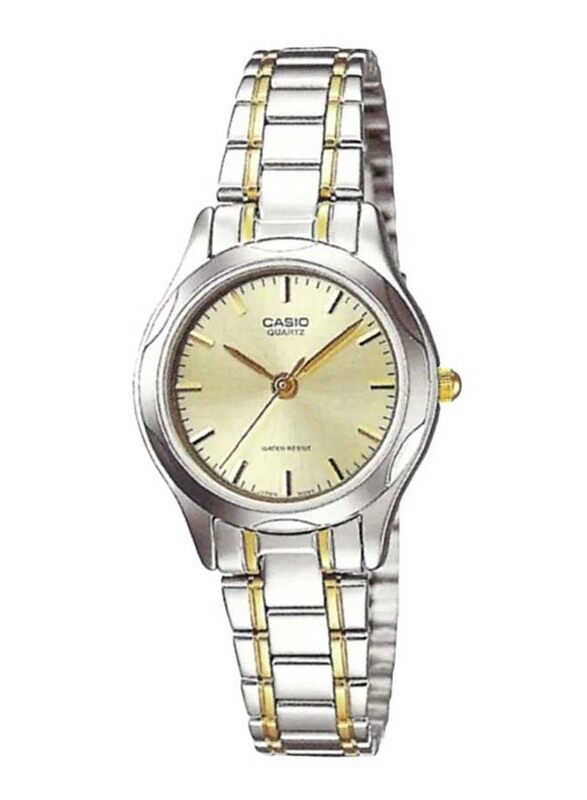 

Casio Enticer Analog Quartz Watch for Women with Stainless Steel Band, Water Resistant, LTP-1275SG-9ADF, Silver-Gold/Gold