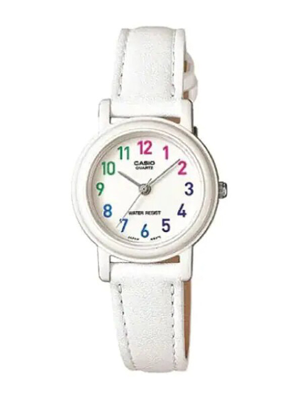 

Casio Analog Watch for Women with Leather Band, Water Resistant, LQ-139L-7BDF, White