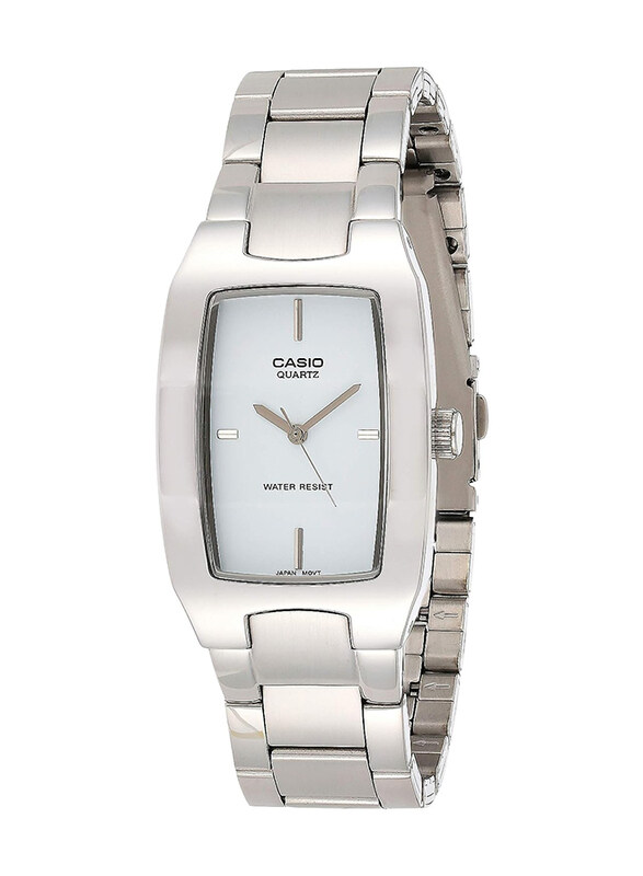 

Casio Enticer Analog Wrist Watch for Women with Stainless Steel Band, Water Resistant, MTP-1165A-7CDF, Silver-White