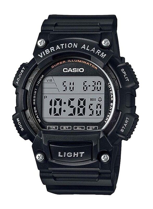 

Casio Digital Watch for Men with Resin Band, Water Resistant, W-736H-1AVDF, Black-Grey