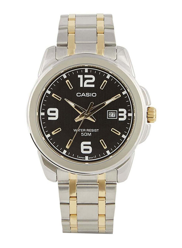 

Casio Analog Watch for Women with Stainless Steel Band, Water Resistant, LTP-1314SG-1AVDF, Silver/Gold-Black