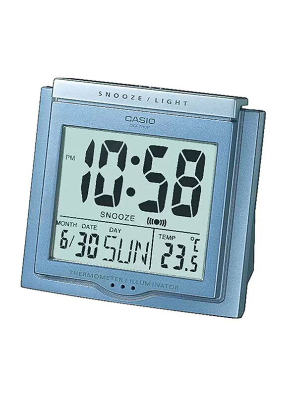 

Casio Digital Table Clock, DQ-750F-2DF, Light Blue