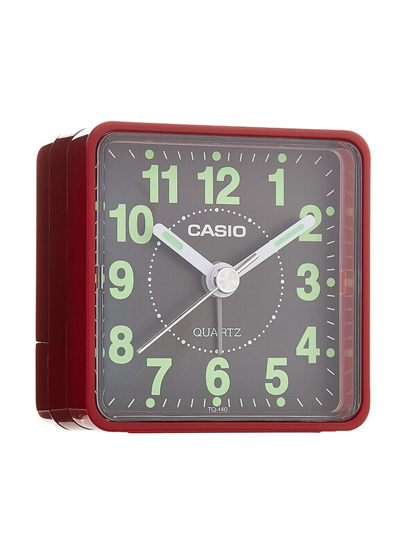 

Casio Analog Table Clock, TQ-140-4DF, Red/Black