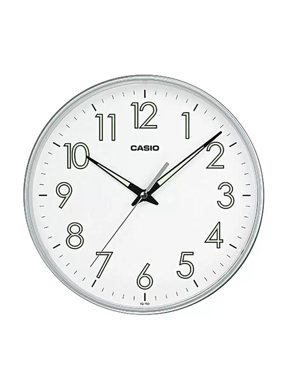 

Casio Analog Wall Clock, IQ-150-8DF, Silver