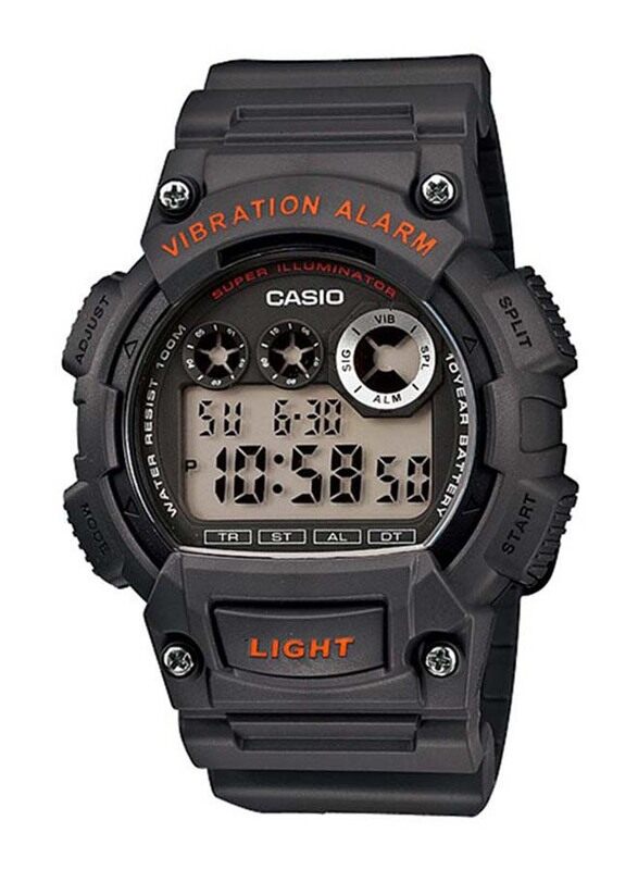 

Casio Digital Watch for Men with Resin Band, Water Resistant, W-735H-8AVDF, Black-Grey