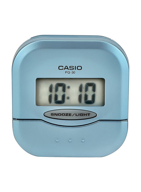 

Casio Digital Table Clock, PQ-30-2DF, Light Blue