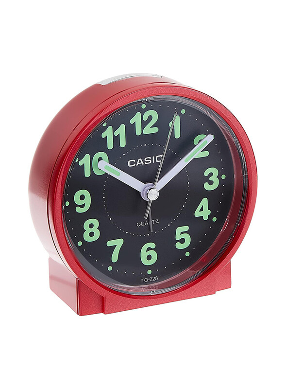 

Casio Alarm Table Clock, TQ-228-4DF, Red/Black