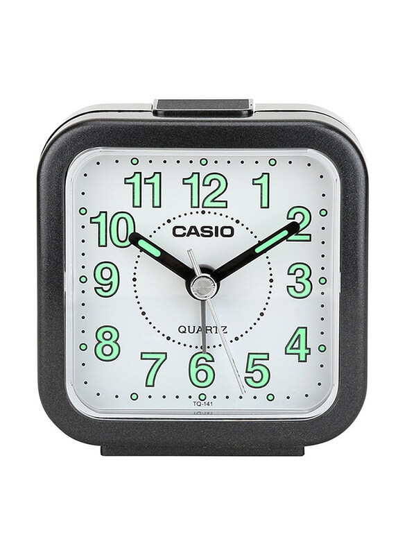 

Casio Analog Table Clock, TQ-141-1DF, White/Black