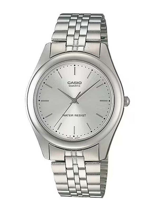 

Casio Analog Watch for Men with Stainless Steel Band, Water Resistant, MTP-1129A-7ARDF, Silver-White