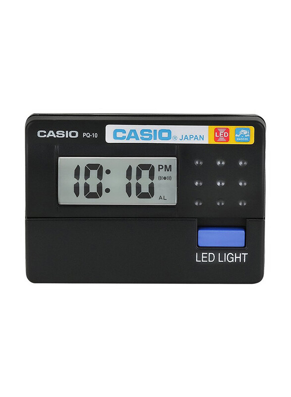 

Casio Digital Table Clock, PQ-10-1R, Black