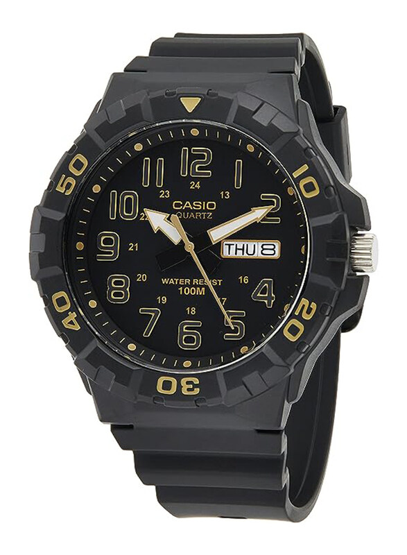

Casio Casual Analog Watch for Men with Resin Band, Water Resistant, MRW-210H-1A2VDF, Black