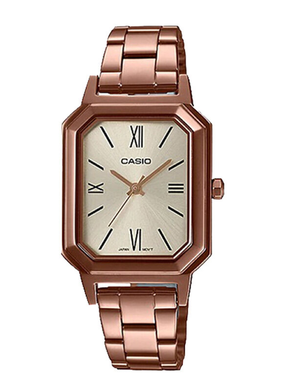 

Casio Analog Quartz Watch for Women with Stainless Steel Band, Water Resistant, LTP-E168R-9BDF, Rose Gold