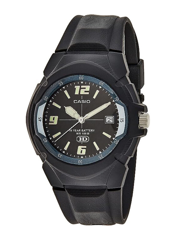 

Casio Sport Analog Watch for Men with Resin Band, Water Resistant, MW-600F-1AVDF, Black