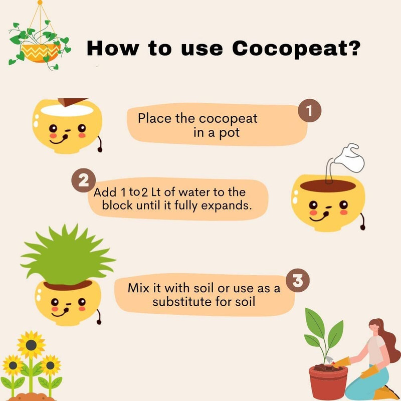 Coco Peat Block & Coco Peat Powder 1 Piece - (4.75 KG)