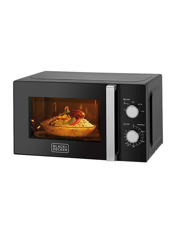 Black+Decker 20L Microwave Oven, 700W, MZ2010P-B5, Black